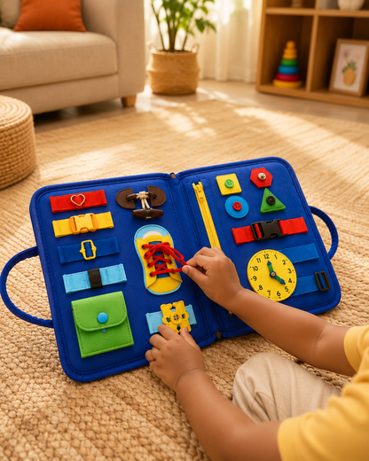 Busy Binder for Toddlers | 12-in-1 Reusable Activity Binder