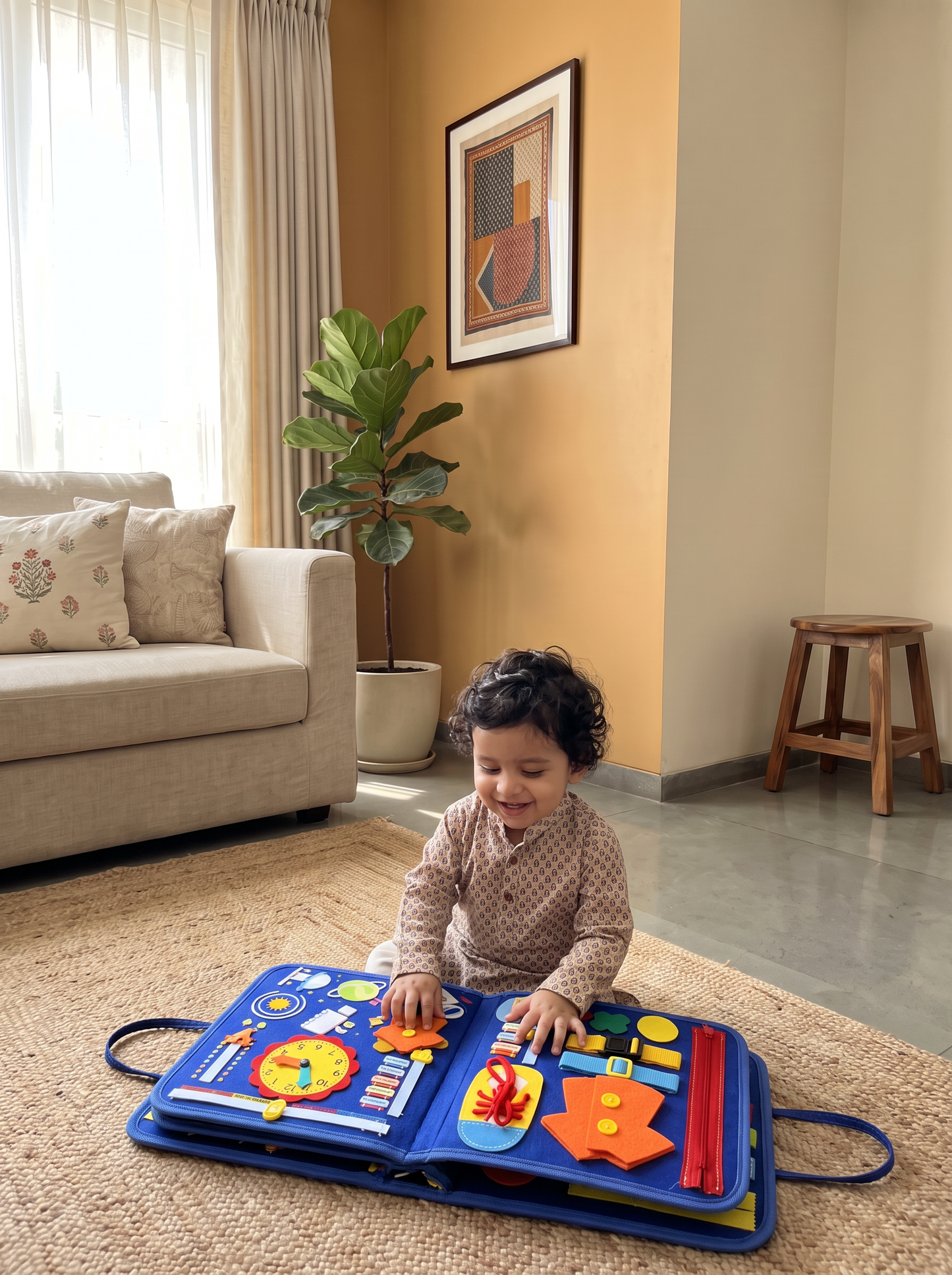 Lumiva Montessori Busy Book for Toddlers | 12-in-1 Reusable Activity Binder
