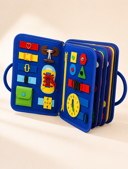 Busy Binder for Toddlers | 12-in-1 Reusable Activity Binder