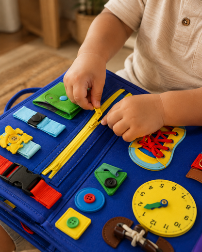 Busy Binder for Toddlers | 12-in-1 Reusable Activity Binder