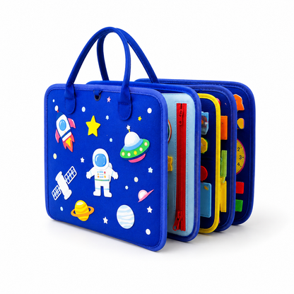 Lumiva Montessori Busy Book for Toddlers | 12-in-1 Reusable Activity Binder