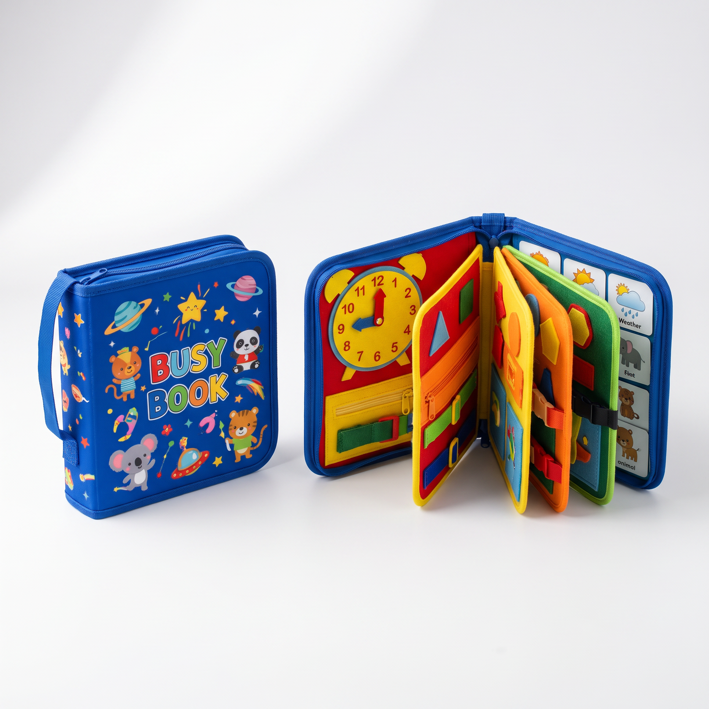 Lumiva Montessori Busy Book for Toddlers | 12-in-1 Reusable Activity Binder